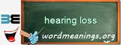 WordMeaning blackboard for hearing loss